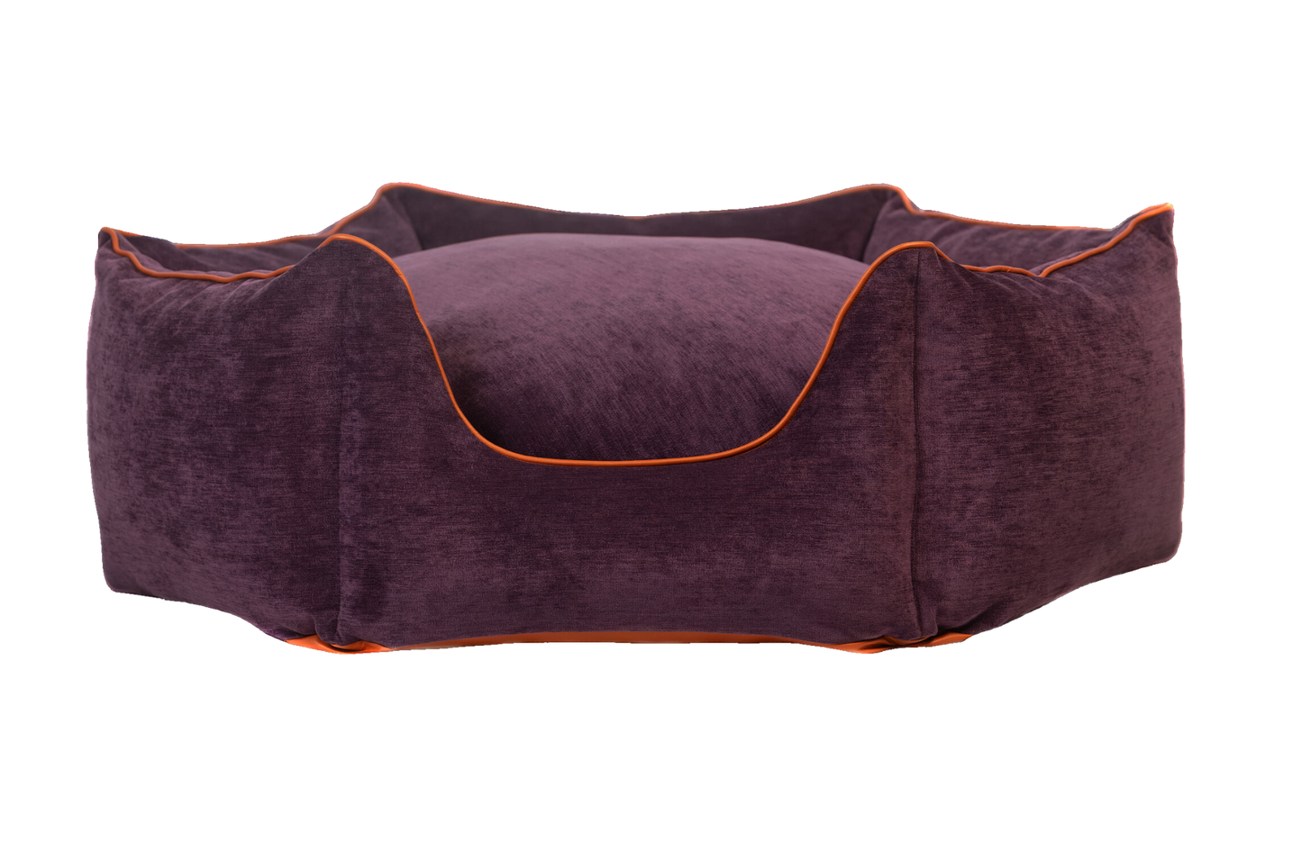 Hundebett Krone lila/ metallic orange