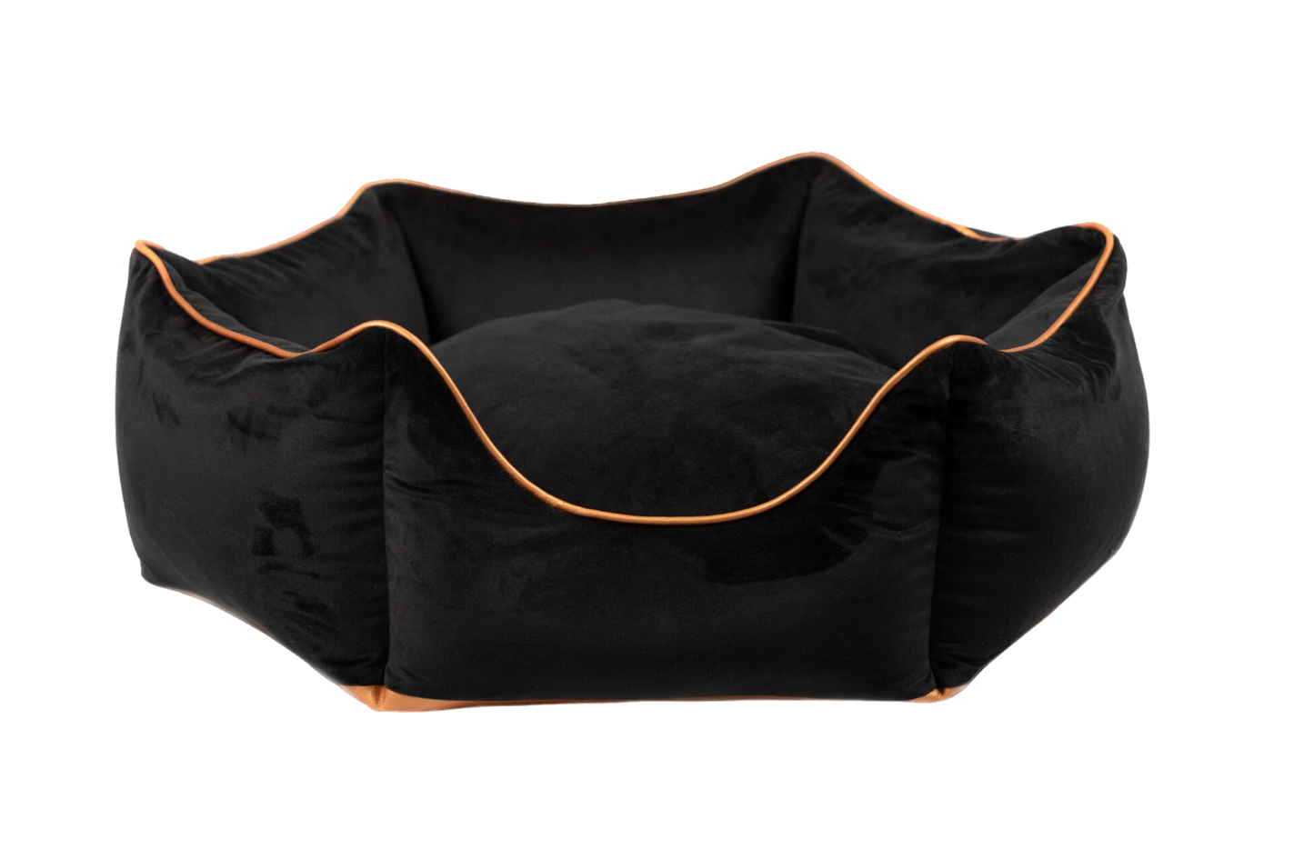 Hundebett Krone schwarz/ metallic kupfer