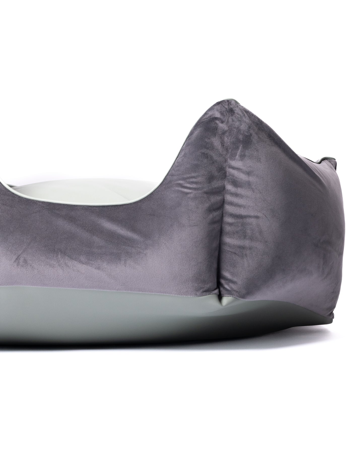 Hundebett Krone grau/ matt salbei