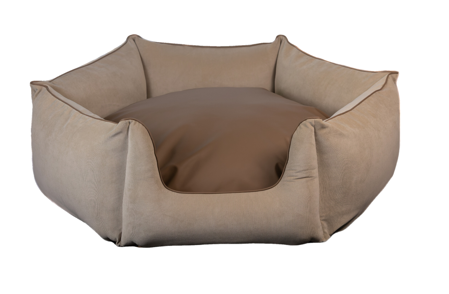 Hundebett Krone beige/ matt beige