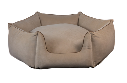 Hundebett Krone beige/ matt beige